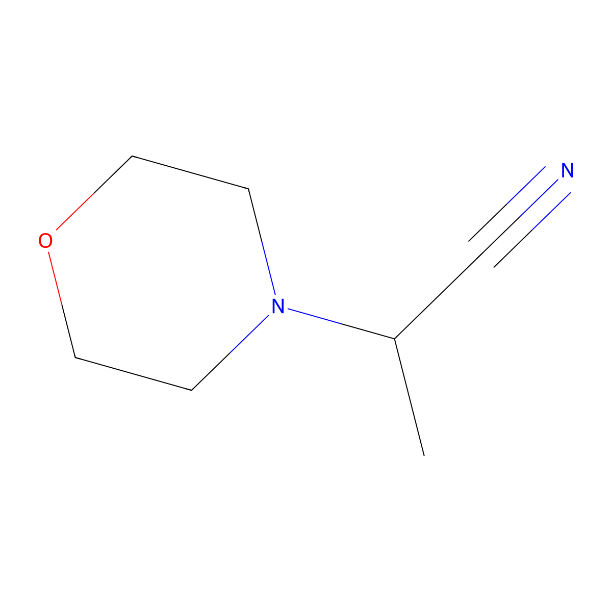 2-(Morpholin-4-yl)propanenitrile molecular structure, CAS 3626-56-0