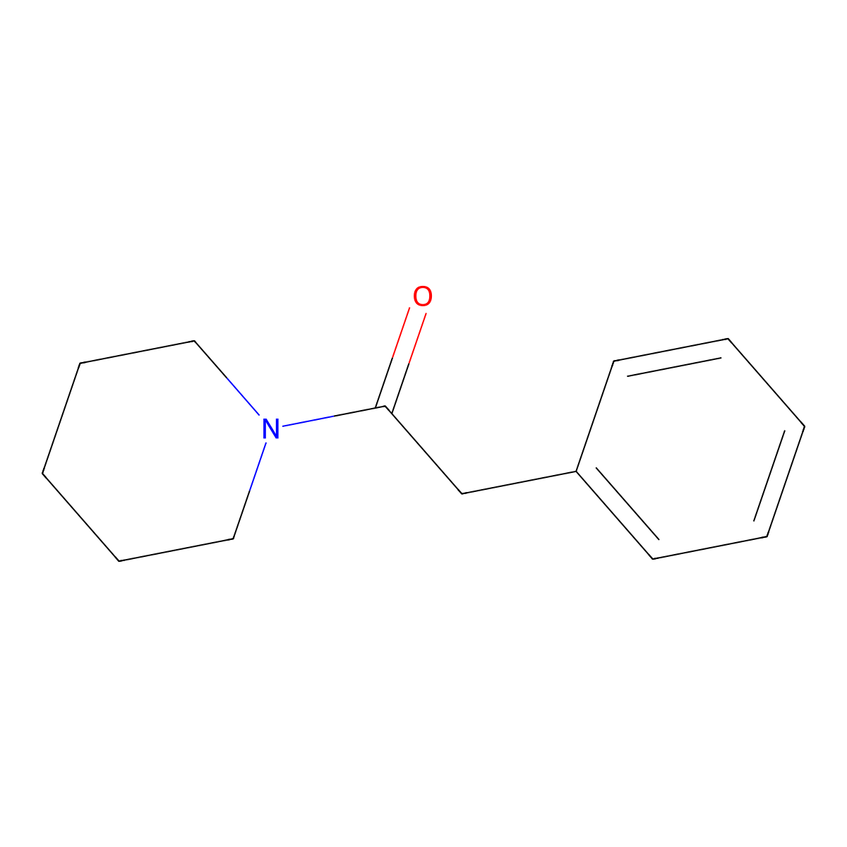 1-(Phenylacetyl)piperidine molecular structure, CAS 3626-62-8