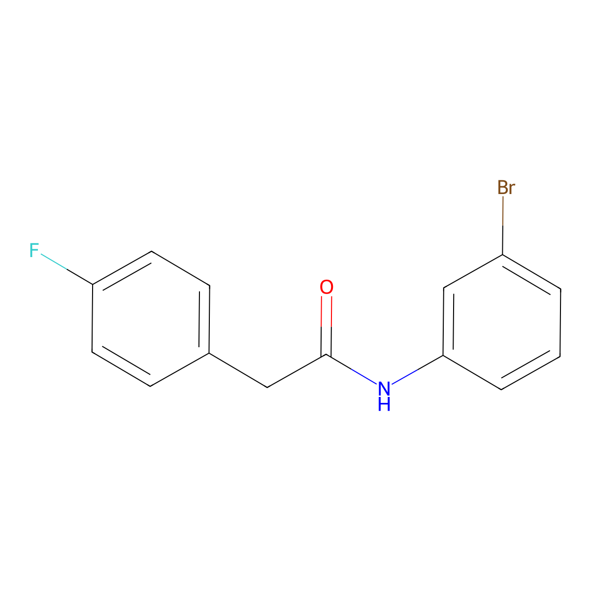 N-(3-bromophenyl)-2-(4-fluorophenyl)acetamide molecular structure, CAS 362601-24-9