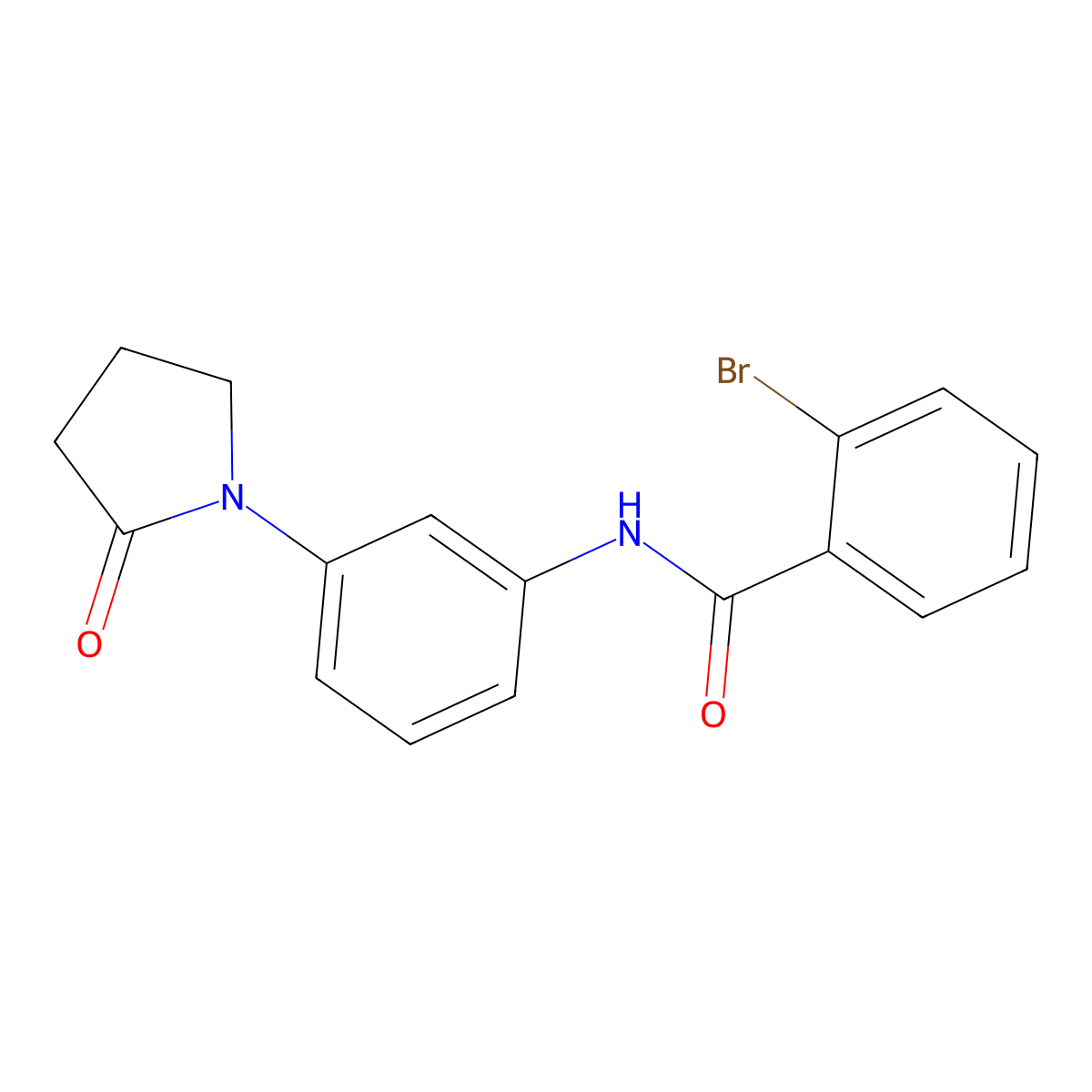 2-bromo-N-[3-(2-oxopyrrolidin-1-yl)phenyl]benzamide molecular structure, CAS 362601-63-6