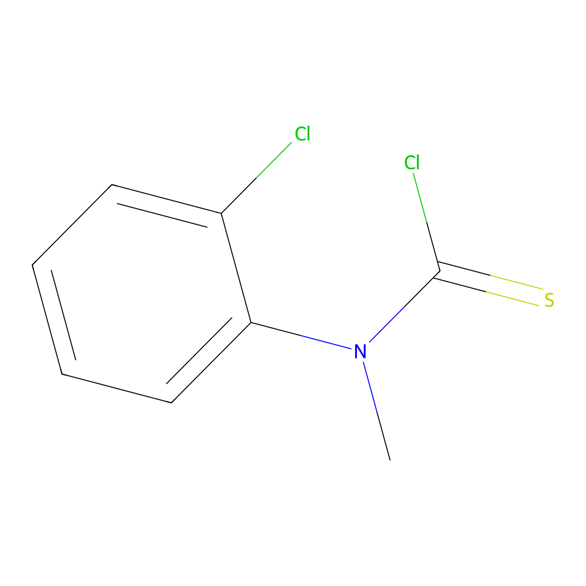 N-(2-Chlorophenyl)-N-methylthiocarbamoyl chloride molecular structure, CAS 362601-72-7