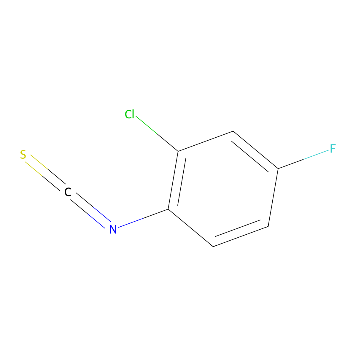 2-Chloro-4-fluoro-1-isothiocyanatobenzene molecular structure, CAS 362601-84-1