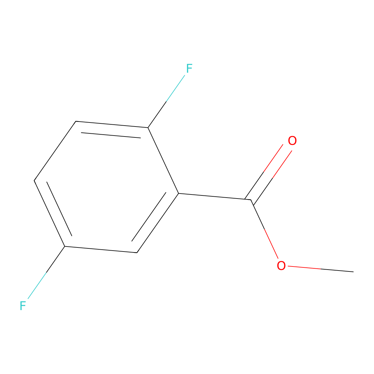 Methyl 2,5-difluorobenzoate molecular structure, CAS 362601-90-9