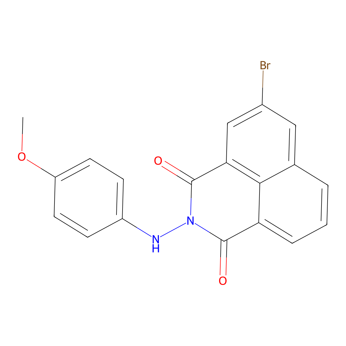 5-Bromo-2-[(4-methoxyphenyl)amino]-1H-benz[de]isoquinoline-1,3(2H)-dione molecular structure, CAS 362601-91-0