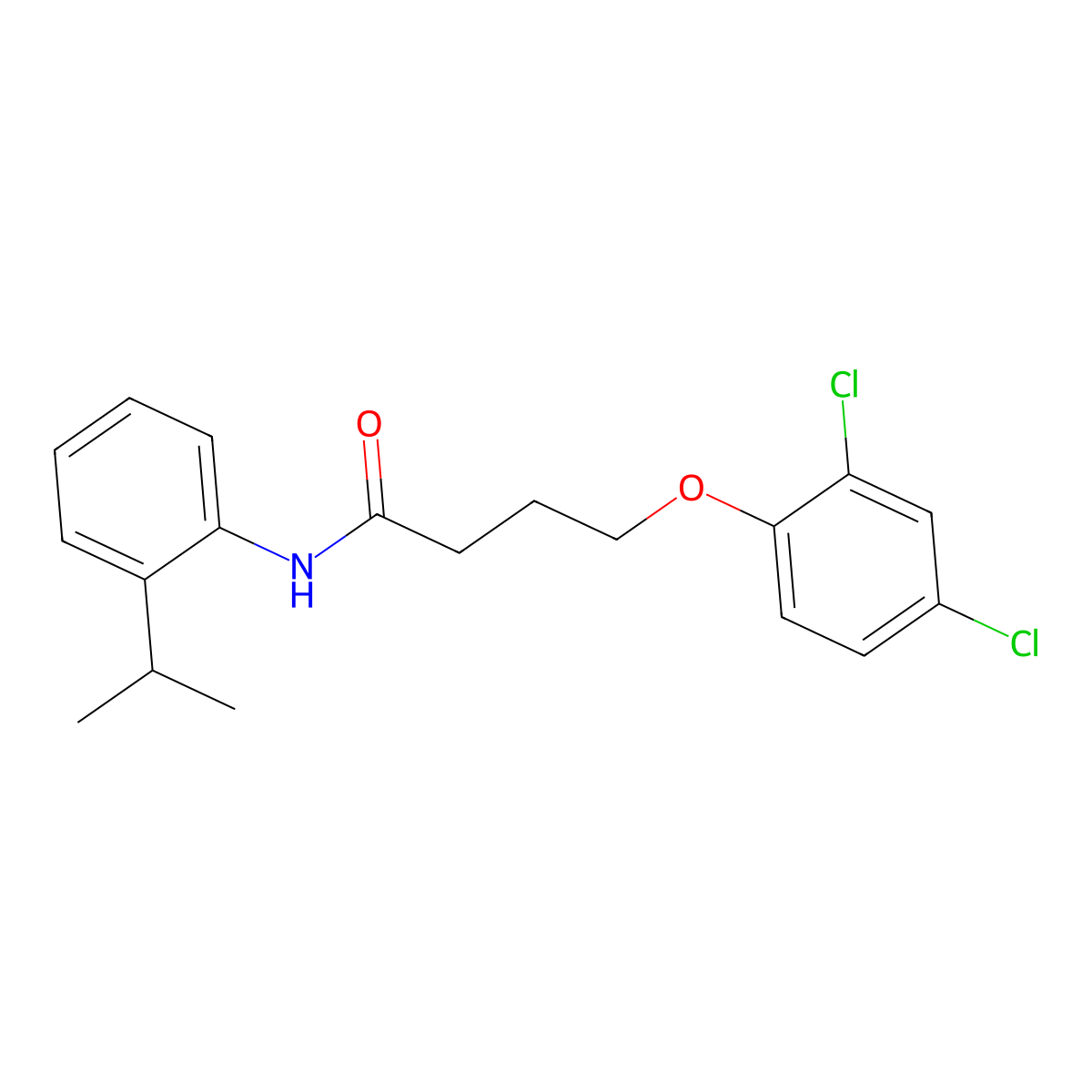 4-(2,4-dichlorophenoxy)-N-(2-propan-2-ylphenyl)butanamide molecular structure, CAS 362602-34-4