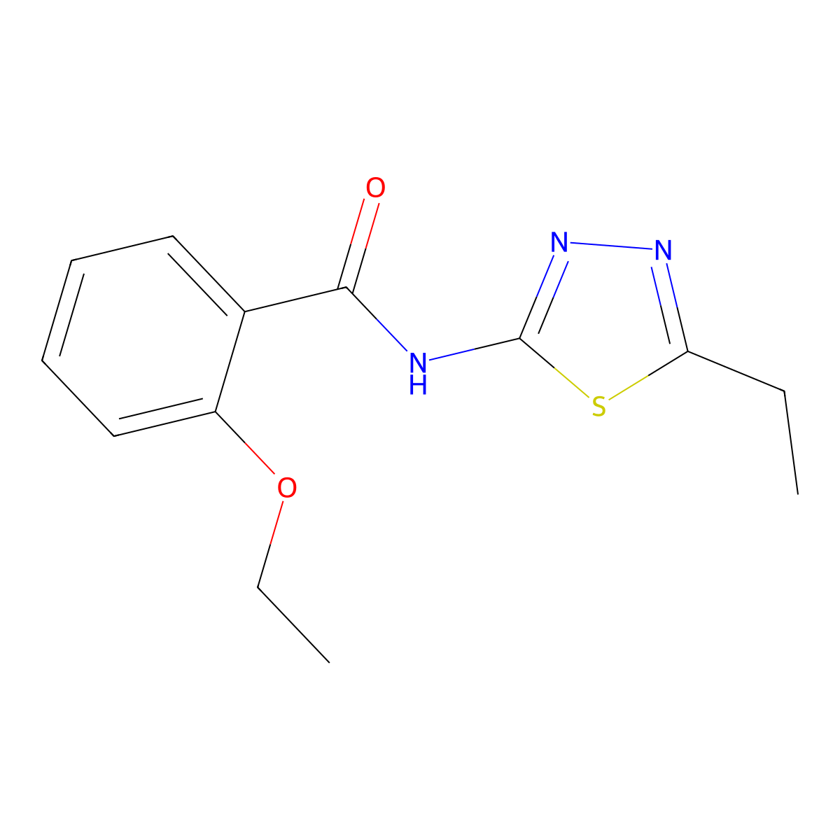 2-ethoxy-N-(5-ethyl-1,3,4-thiadiazol-2-yl)benzamide molecular structure, CAS 362602-39-9