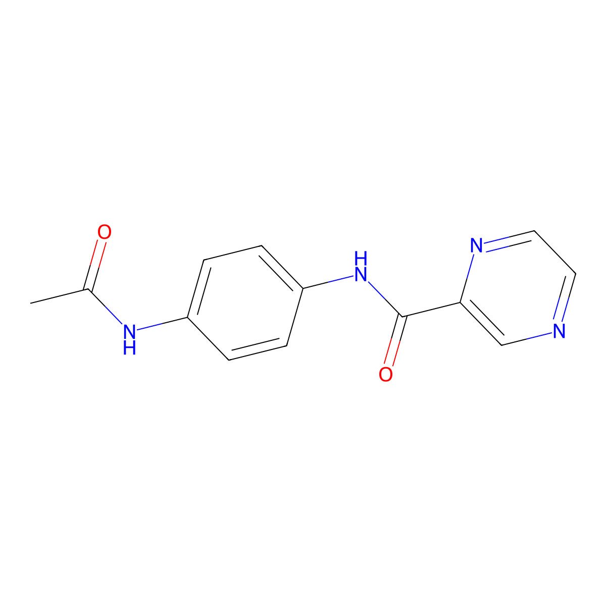 N-(4-acetamidophenyl)pyrazine-2-carboxamide molecular structure, CAS 362602-51-5