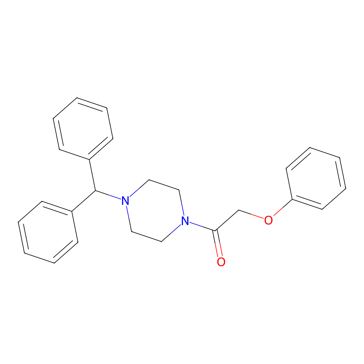 1-[4-(Diphenylmethyl)piperazin-1-yl]-2-phenoxyethan-1-one molecular structure, CAS 362602-82-2