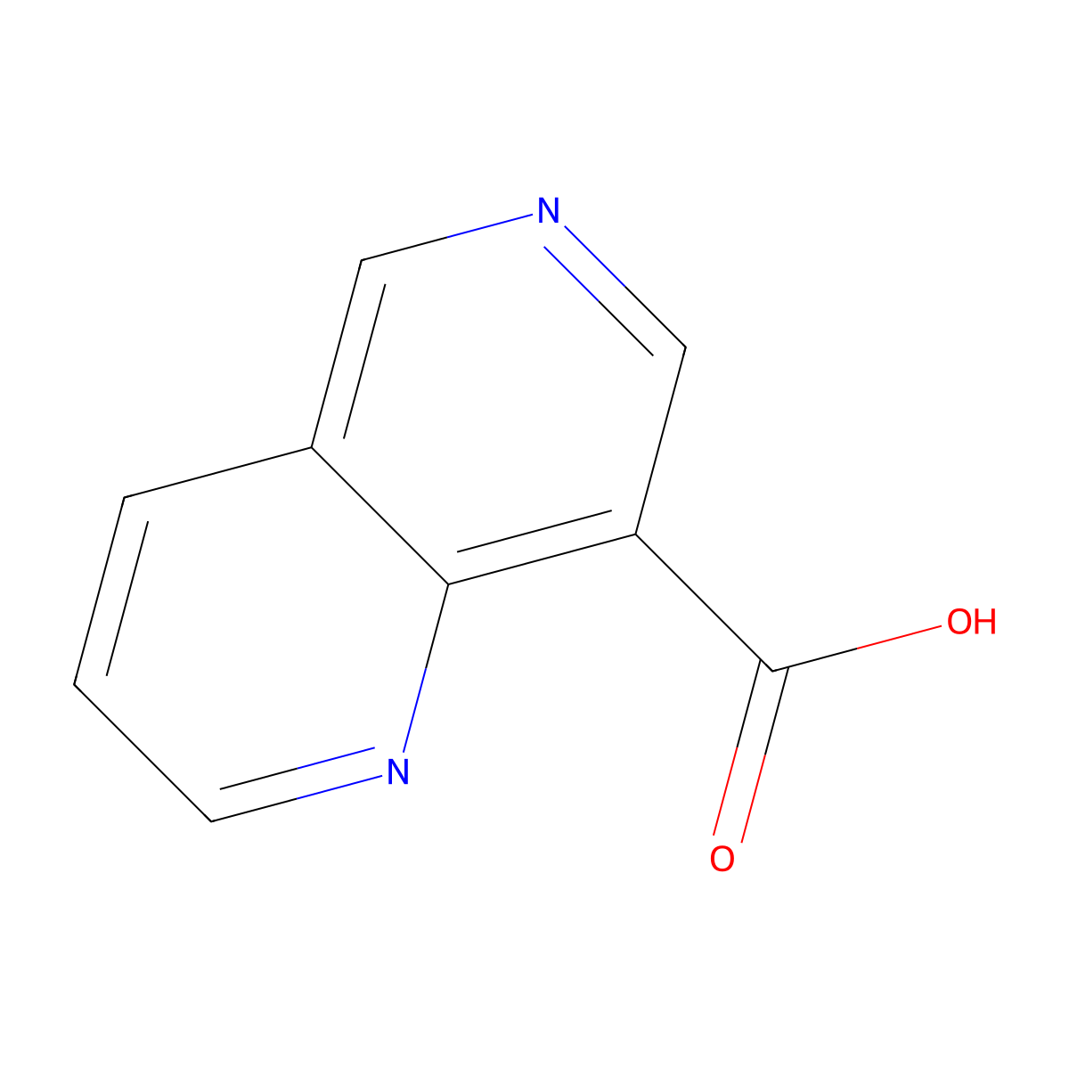 1,6-Naphthyridine-8-carboxylic acid molecular structure, CAS 362606-19-7