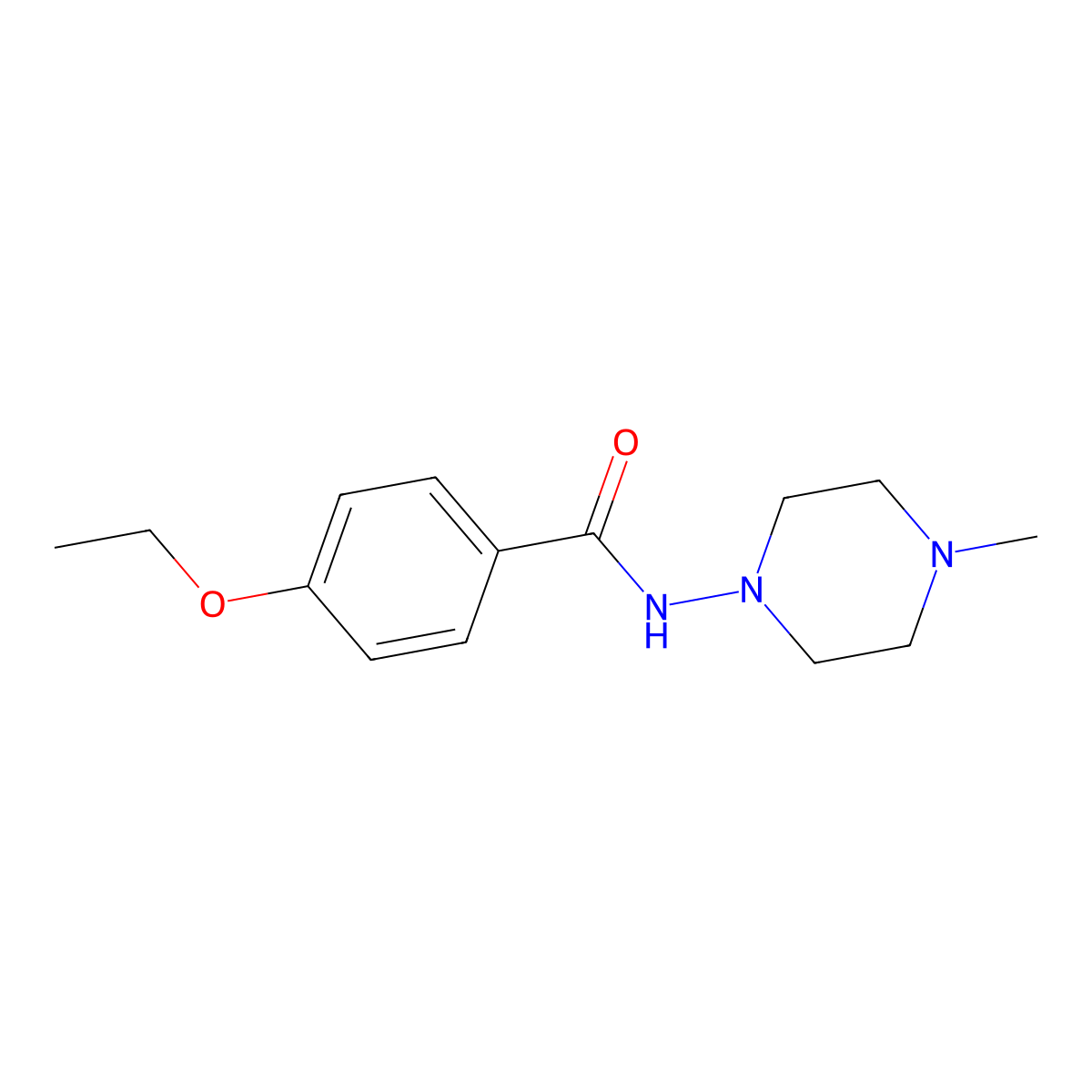 4-ethoxy-N-(4-methylpiperazin-1-yl)benzamide molecular structure, CAS 362608-18-2