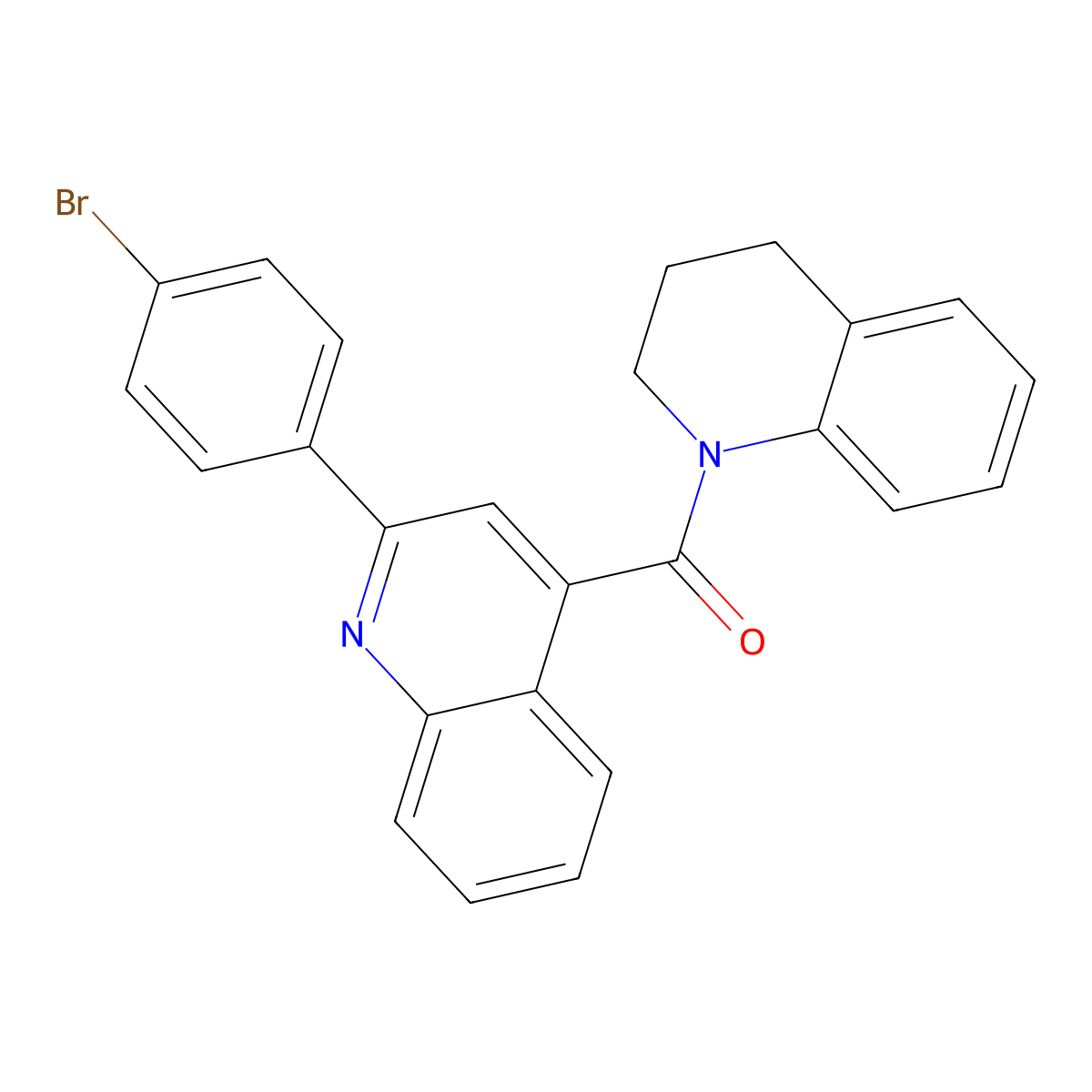 [2-(4-bromophenyl)quinolin-4-yl]-(3,4-dihydro-2H-quinolin-1-yl)methanone molecular structure, CAS 362609-53-8