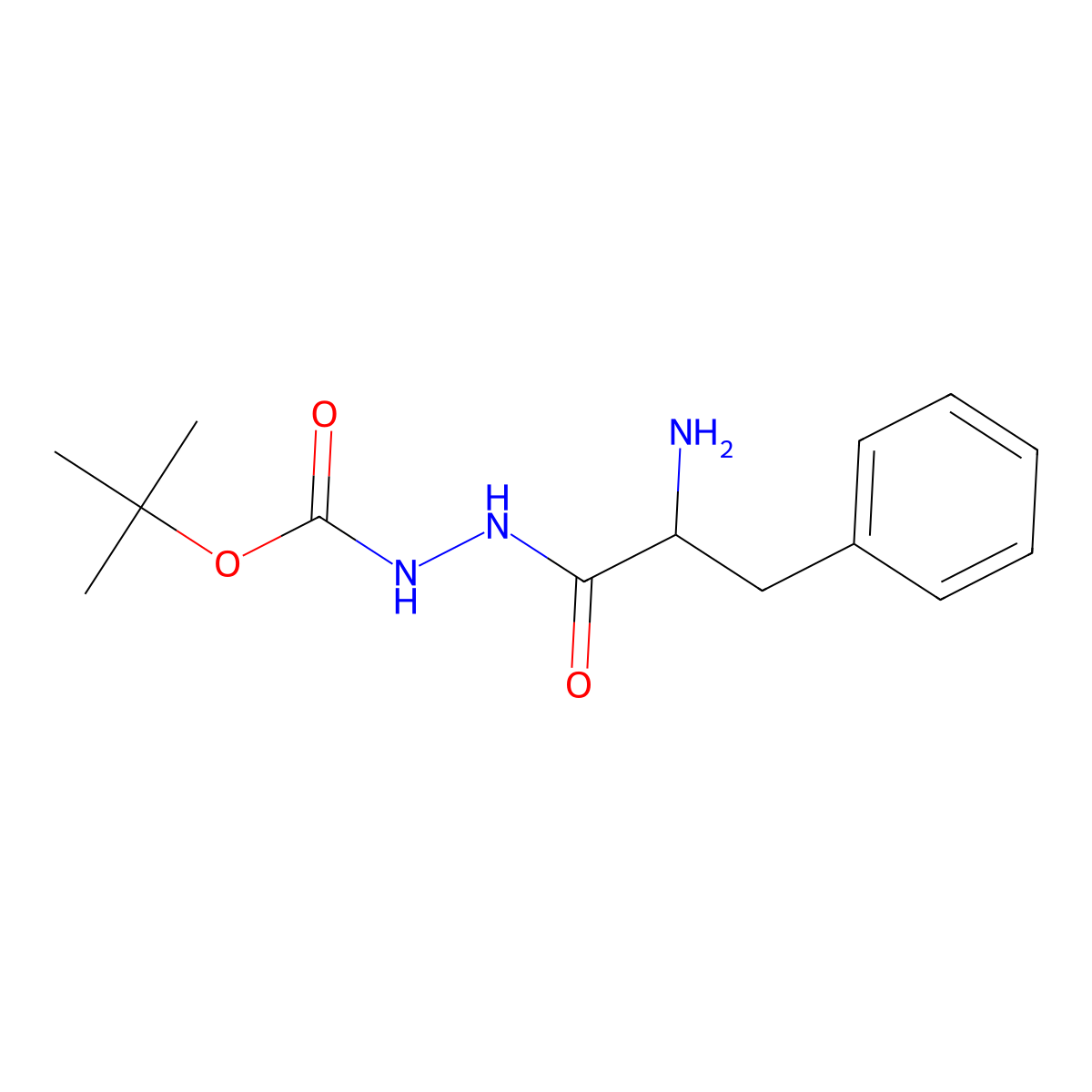 tert-butyl N-[(2-amino-3-phenylpropanoyl)amino]carbamate molecular structure, CAS 36261-38-8