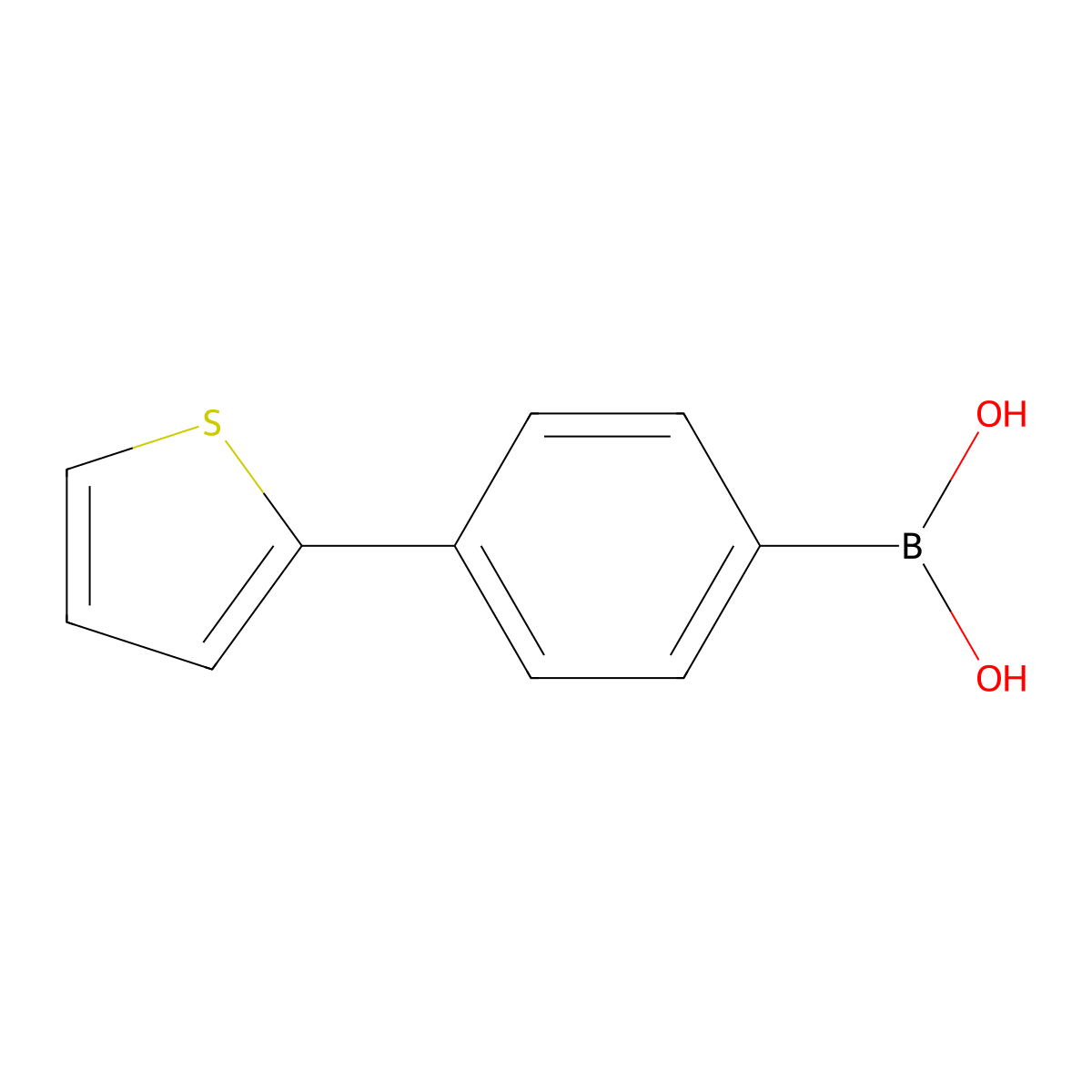 4-(2-Thienyl)phenylboronic acid molecular structure, CAS 362612-66-6
