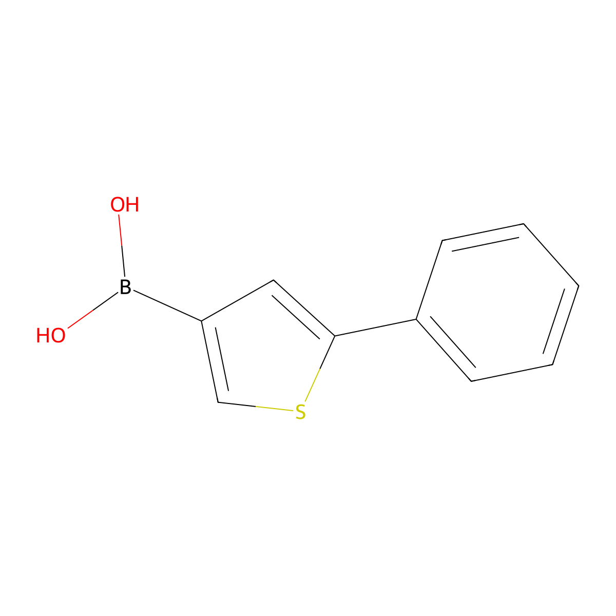 (5-Phenylthiophen-3-yl)boronic acid molecular structure, CAS 362612-67-7