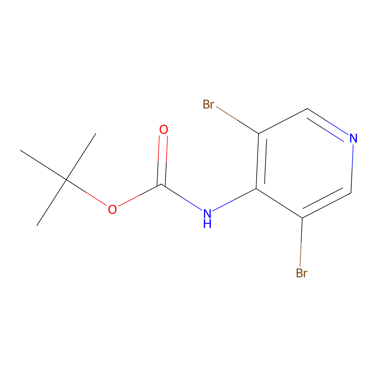 tert-butyl N-(3,5-dibromopyridin-4-yl)carbamate molecular structure, CAS 362617-11-6