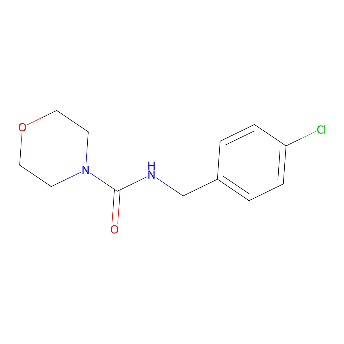 N-[(4-chlorophenyl)methyl]morpholine-4-carboxamide molecular structure, CAS 362622-28-4