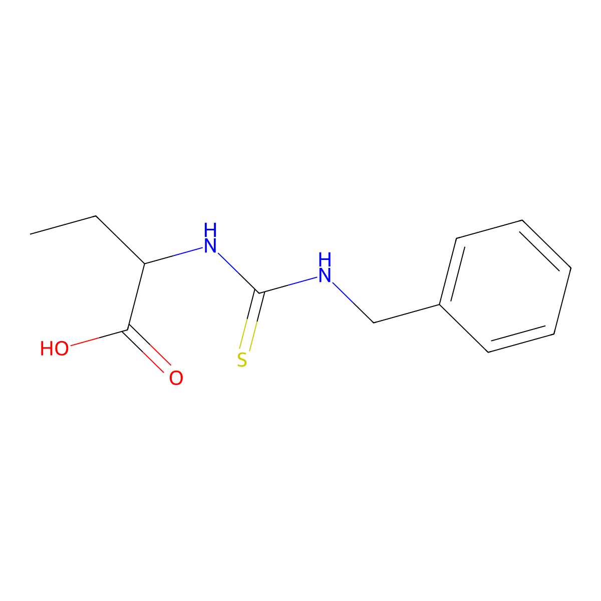 2-{[(Benzylamino)carbonothioyl]amino}butanoic acid molecular structure, CAS 362622-36-4