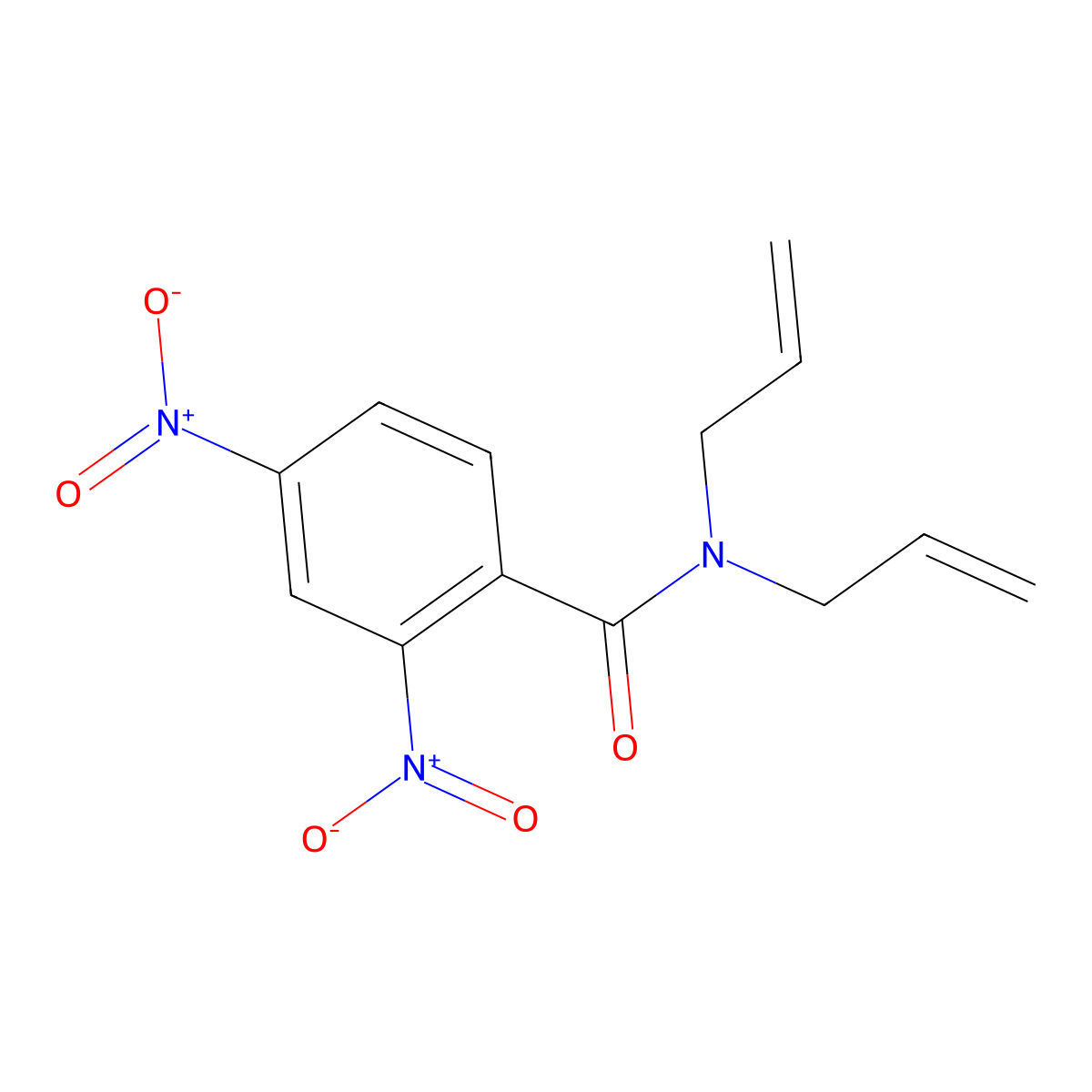 2,4-dinitro-N,N-bis(prop-2-enyl)benzamide molecular structure, CAS 362622-66-0