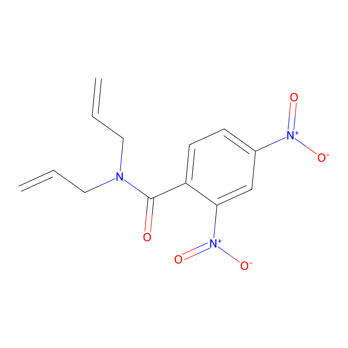 2,4-dinitro-N,N-bis(prop-2-enyl)benzamide molecular structure, CAS 362622-66-0