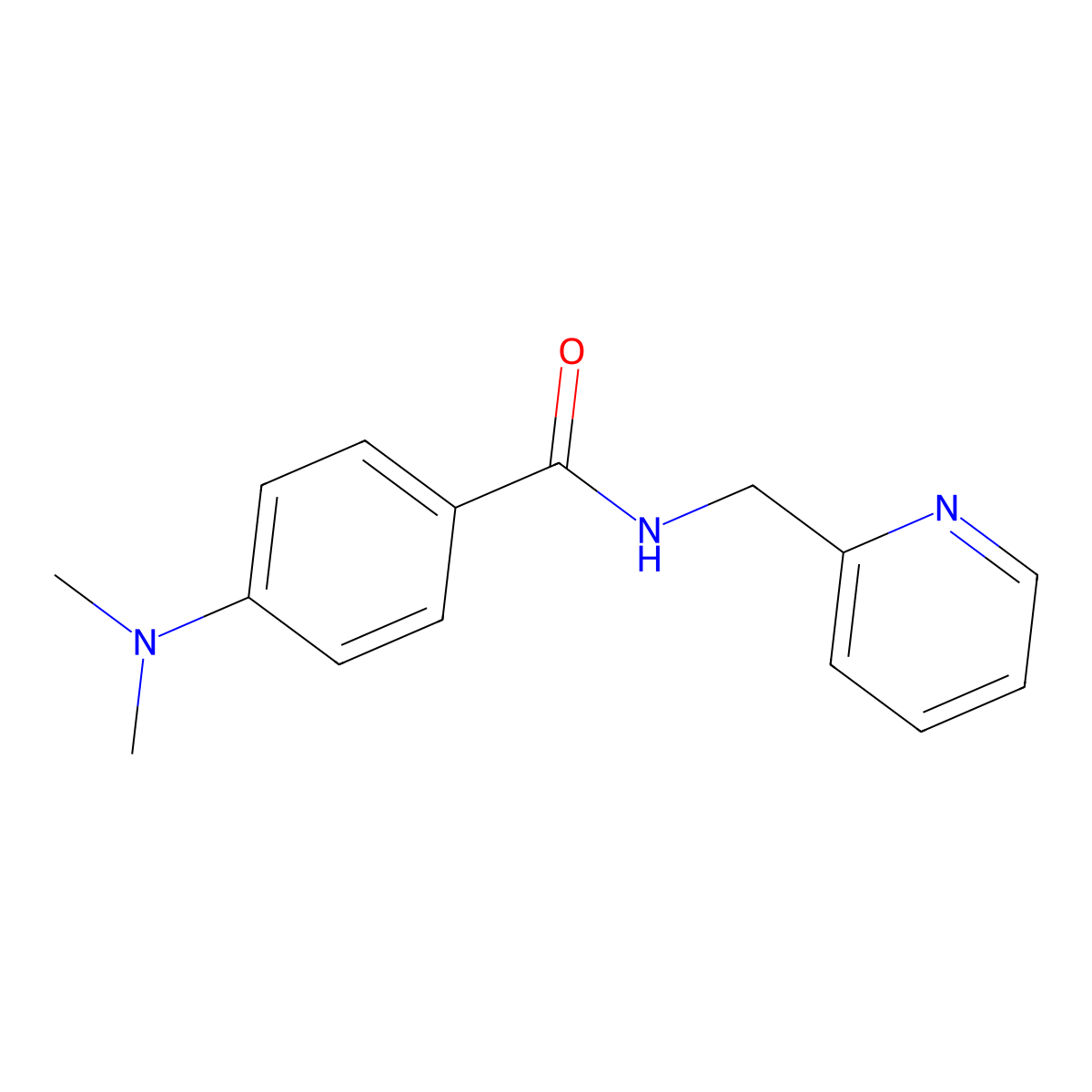 4-(dimethylamino)-N-(pyridin-2-ylmethyl)benzamide molecular structure, CAS 362622-68-2