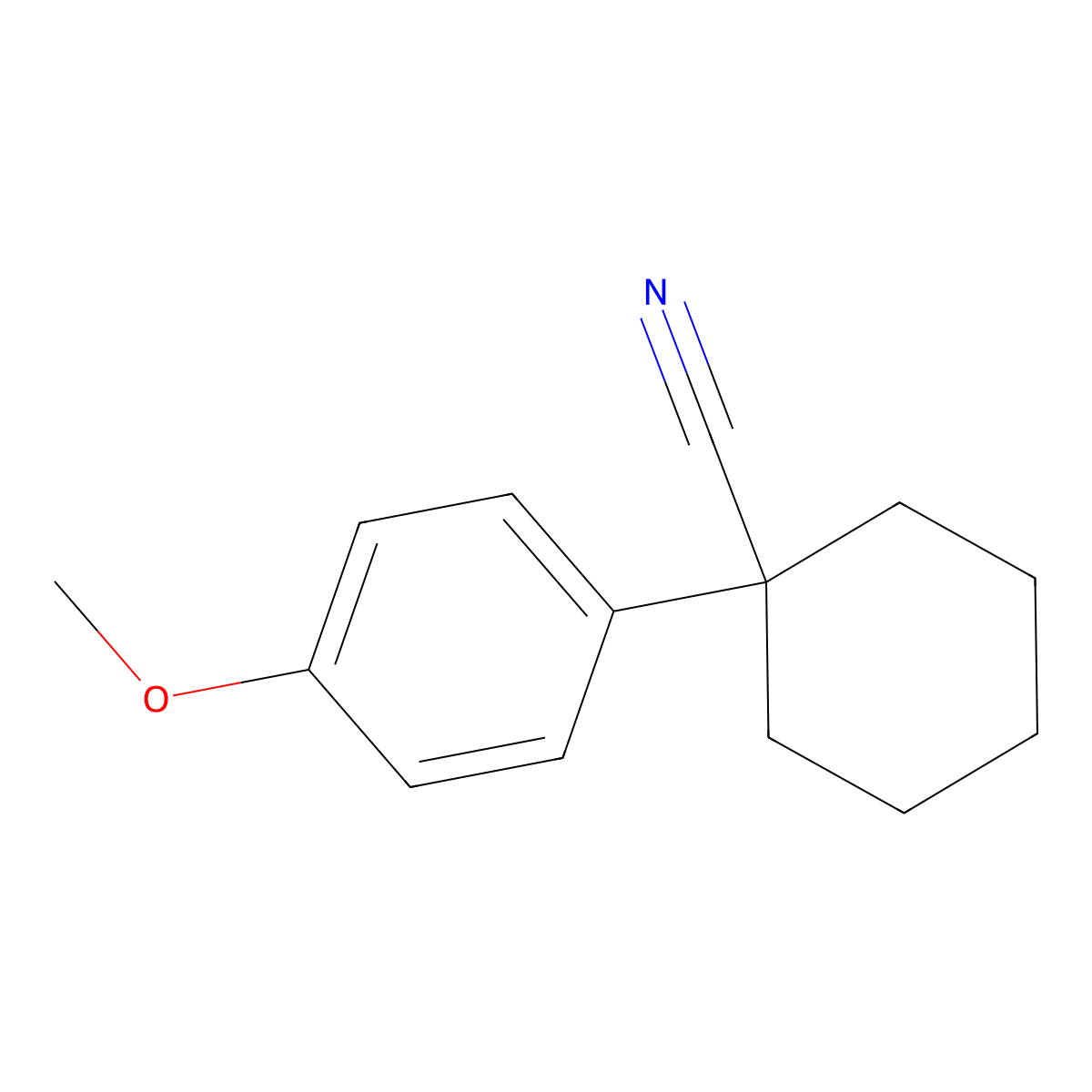 1-(4-Methoxyphenyl)cyclohexanecarbonitrile molecular structure, CAS 36263-51-1