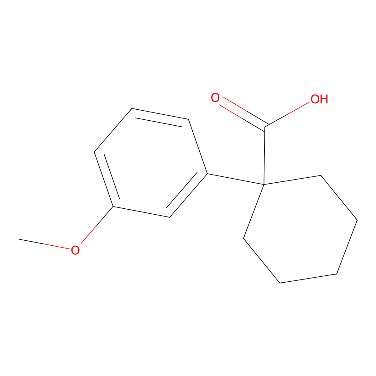 1-(3-Methoxyphenyl)cyclohexanecarboxylic acid molecular structure, CAS 36263-61-3