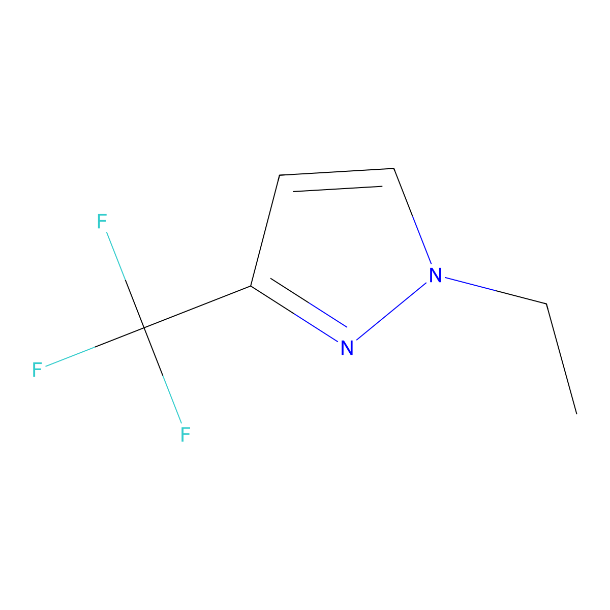 1-Ethyl-3-(trifluoromethyl)-1H-pyrazole molecular structure, CAS 362640-54-8