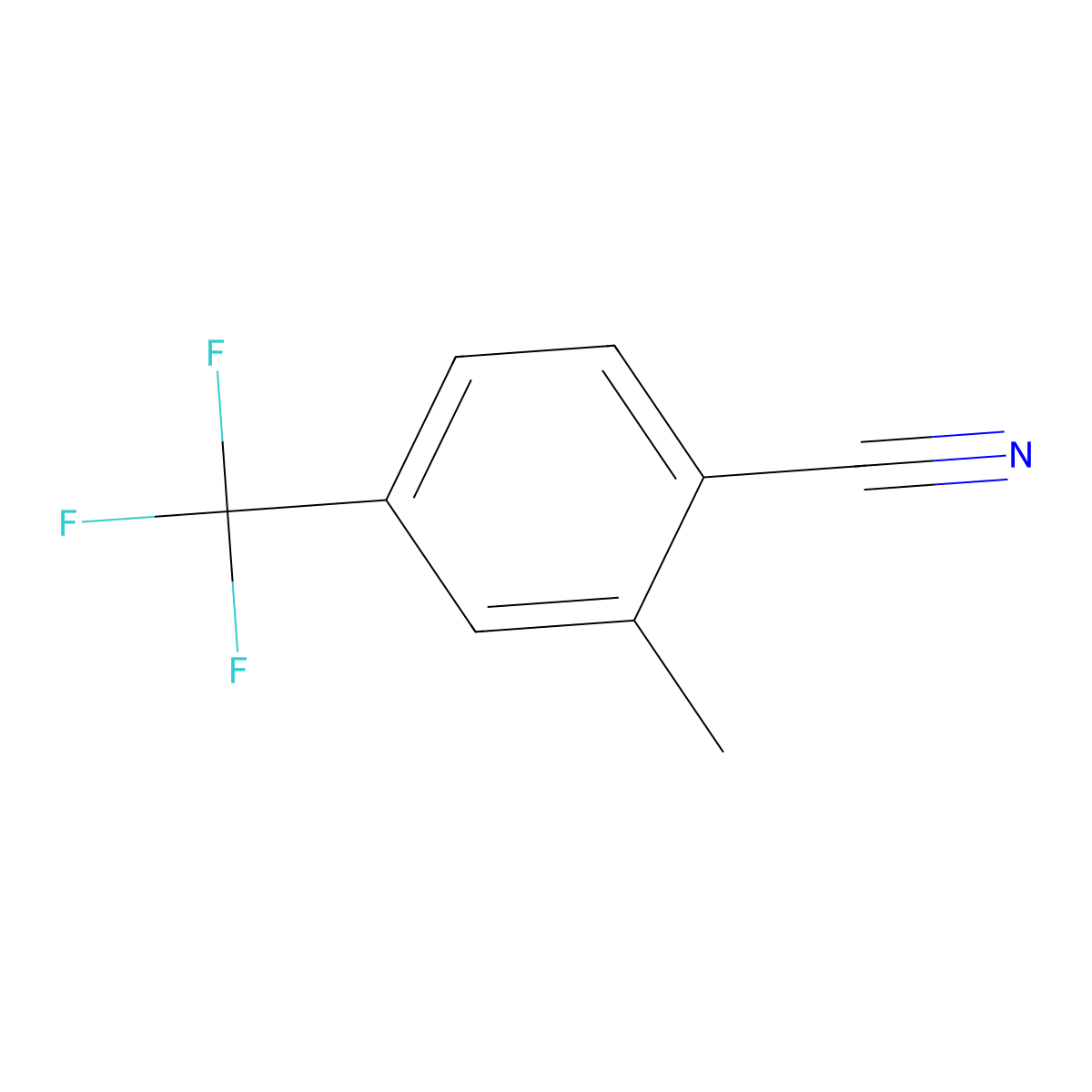 2-Methyl-4-(trifluoromethyl)benzonitrile molecular structure, CAS 362640-56-0