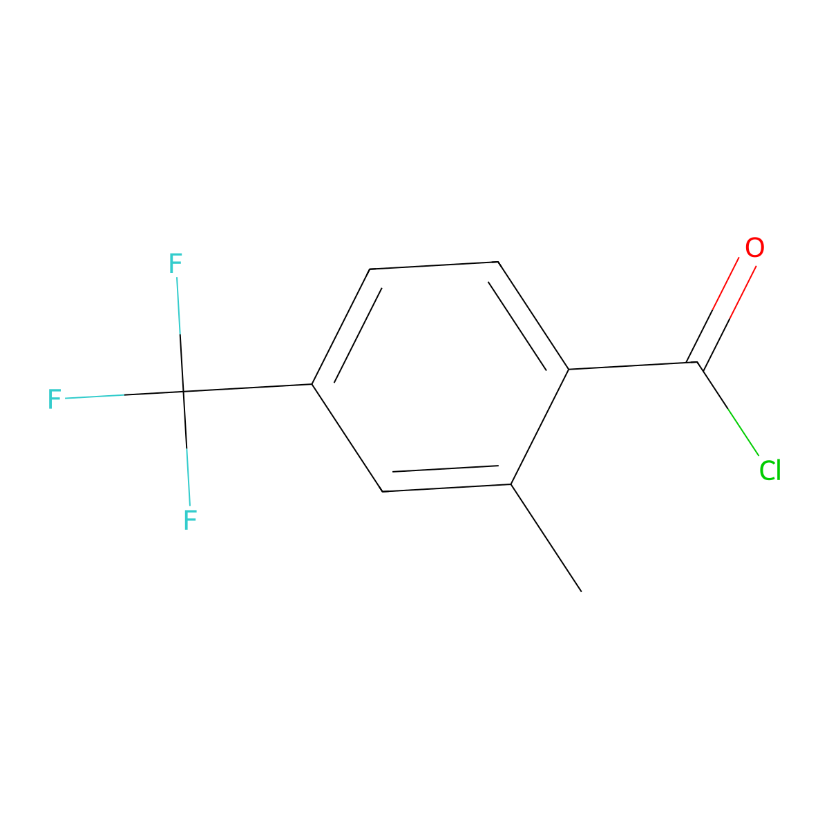 2-Methyl-4-trifluoromethylbenzoyl chloride molecular structure, CAS 362640-63-9