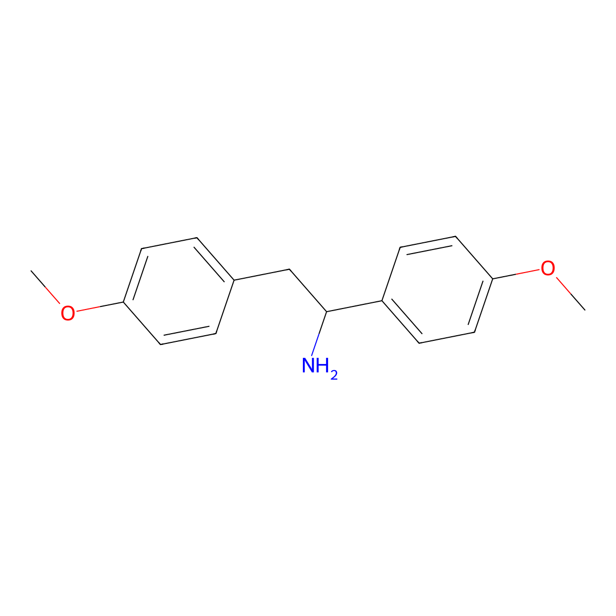 1,2-Bis(4-methoxyphenyl)ethanamine molecular structure, CAS 36265-54-0
