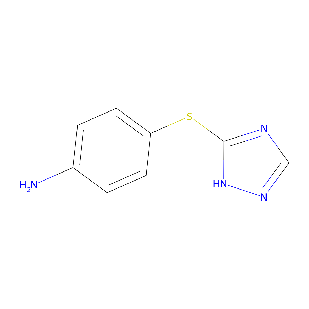4-(1H-1,2,4-triazol-5-ylsulfanyl)aniline molecular structure, CAS 362656-67-5