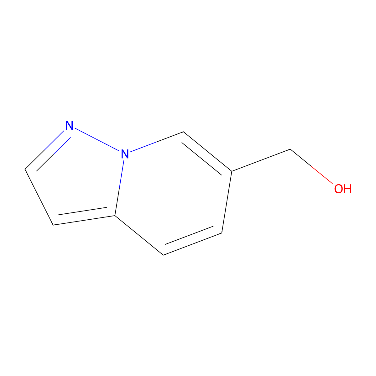 Pyrazolo[1,5-a]pyridin-6-ylmethanol molecular structure, CAS 362661-88-9