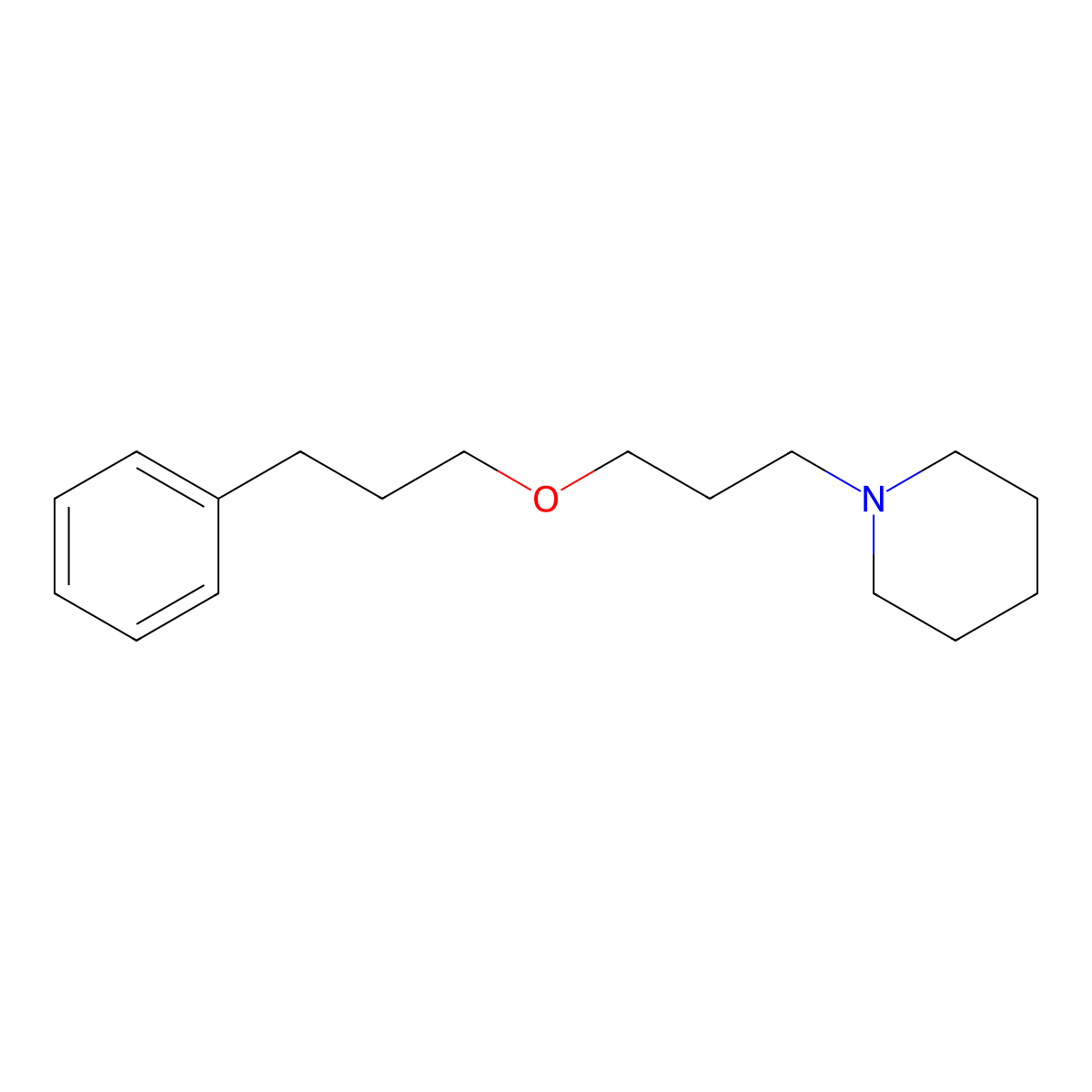 1-(3-(3-Phenylpropoxy)propyl)piperidine molecular structure, CAS 362665-54-1