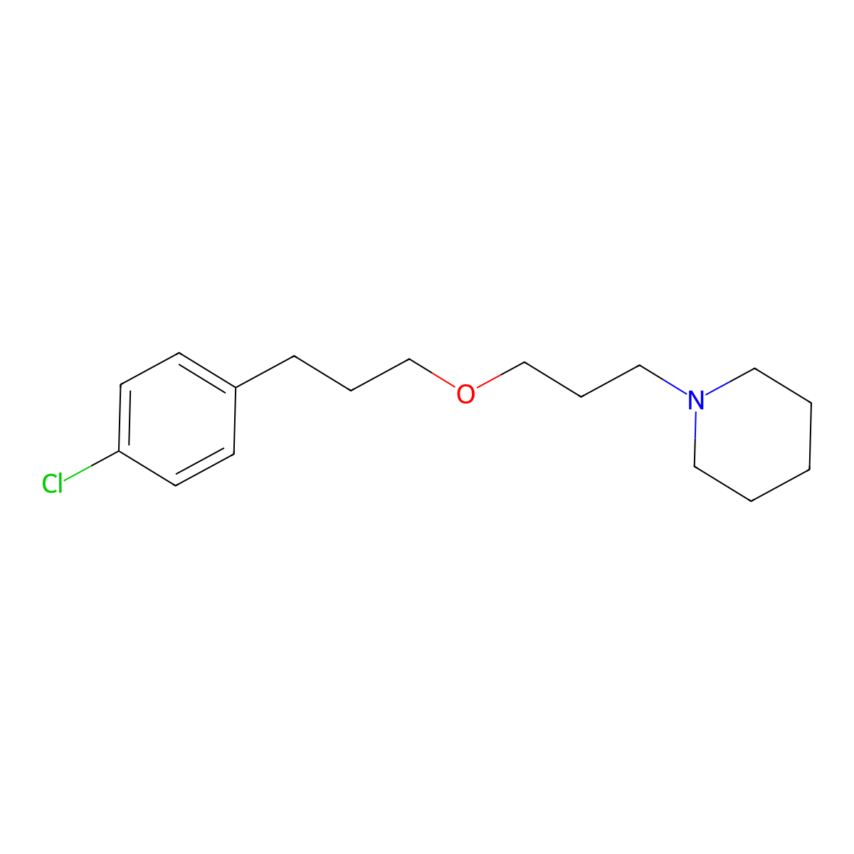 Pitolisant molecular structure, CAS 362665-56-3