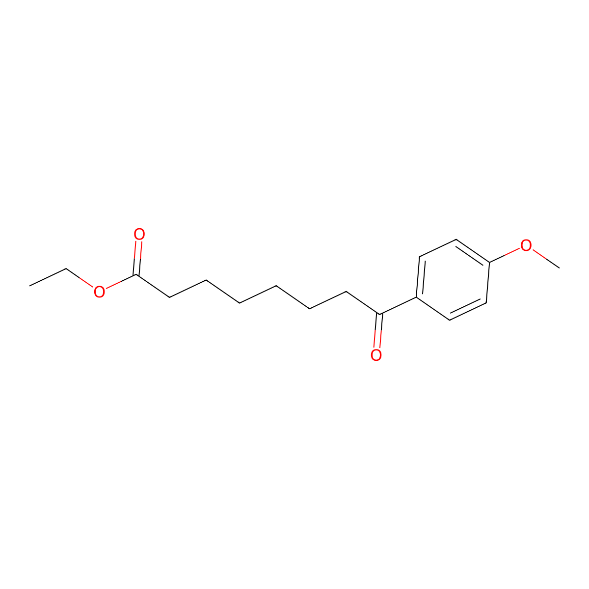 Ethyl 8-(4-methoxyphenyl)-8-oxooctanoate molecular structure, CAS 362669-41-8