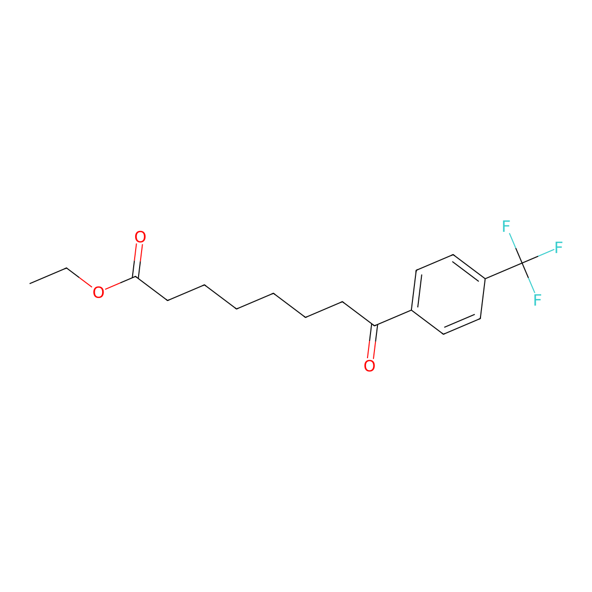 Ethyl 8-oxo-8-(4-trifluoromethylphenyl)octanoate molecular structure, CAS 362669-42-9