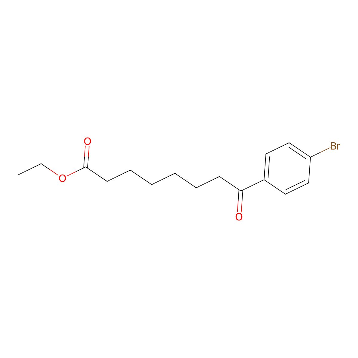 Ethyl 8-(4-bromophenyl)-8-oxooctanoate molecular structure, CAS 362669-43-0