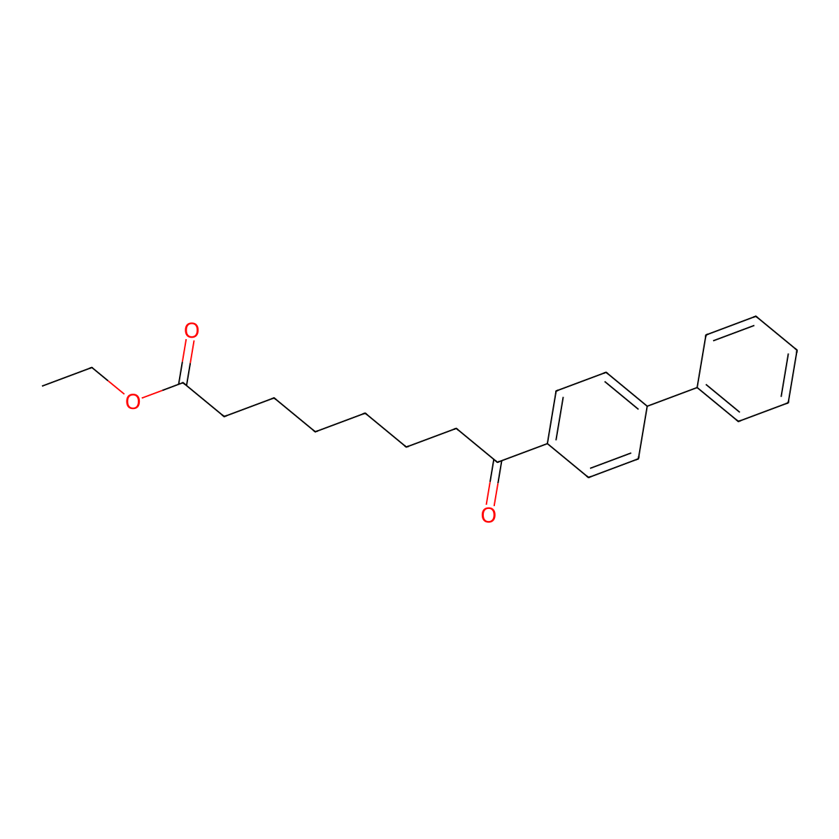 Ethyl 7-(4-biphenyl)carbonylheptanoate molecular structure, CAS 362669-47-4
