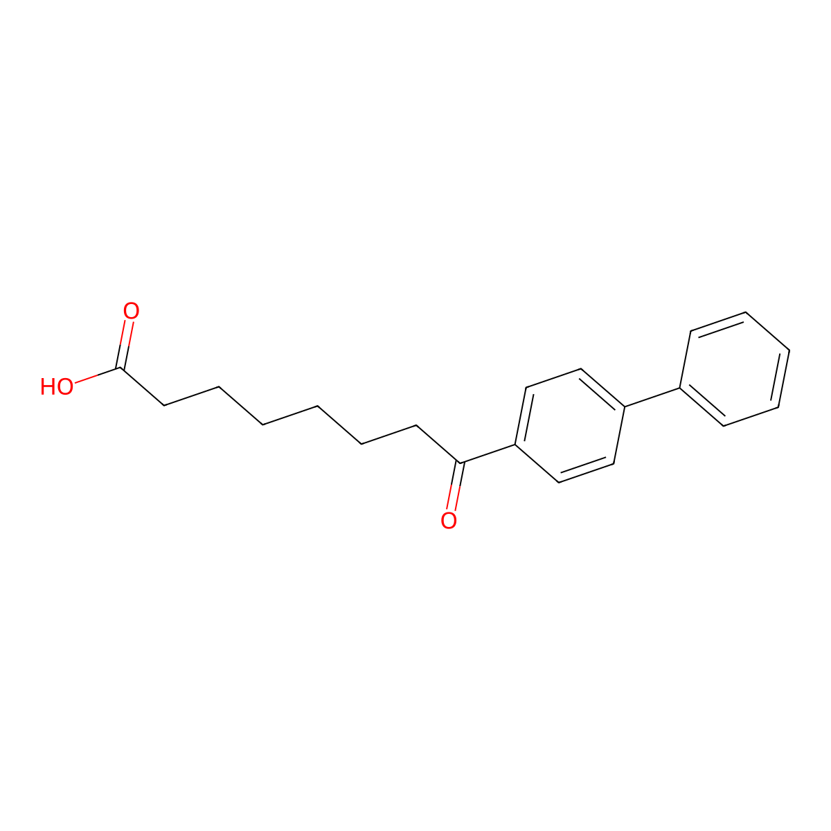 7-(4-Biphenyl)carbonylheptanoic acid molecular structure, CAS 362669-53-2