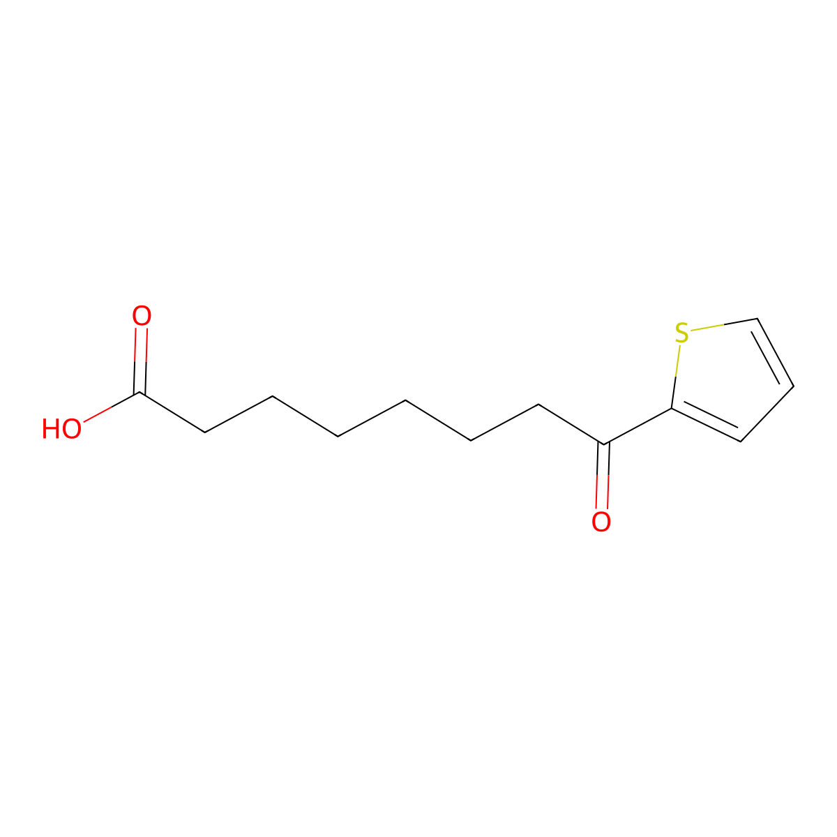 8-Oxo-8-(2-thienyl)octanoic acid molecular structure, CAS 362669-55-4