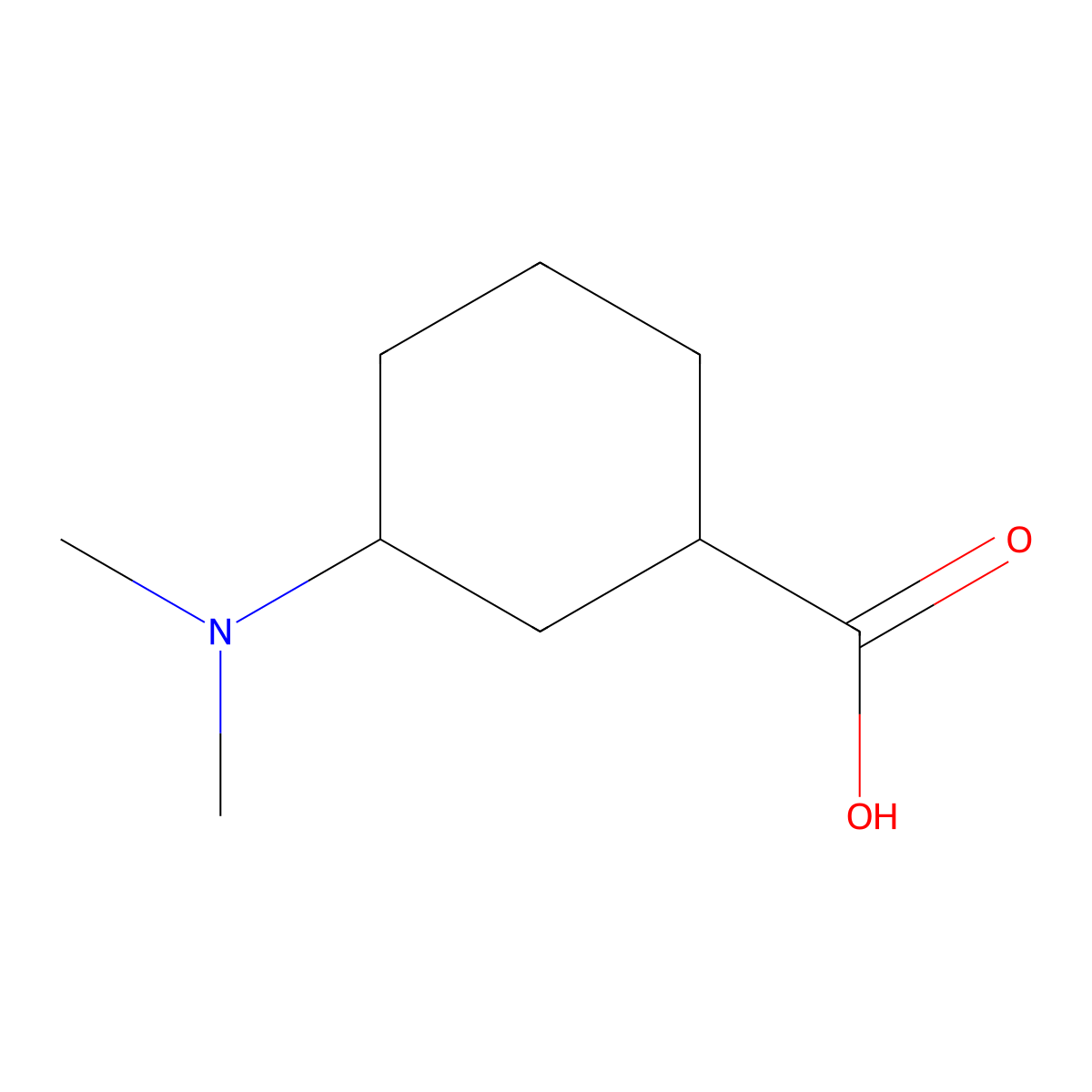 3-(Dimethylamino)cyclohexane-1-carboxylic acid molecular structure, CAS 36268-42-5