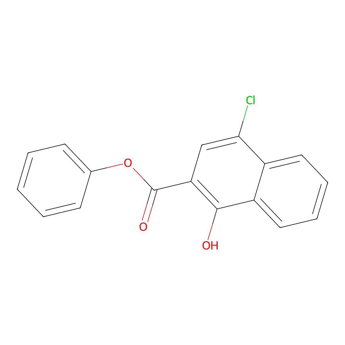 Phenyl 4-chloro-1-hydroxy-2-naphthoate molecular structure, CAS 36268-75-4