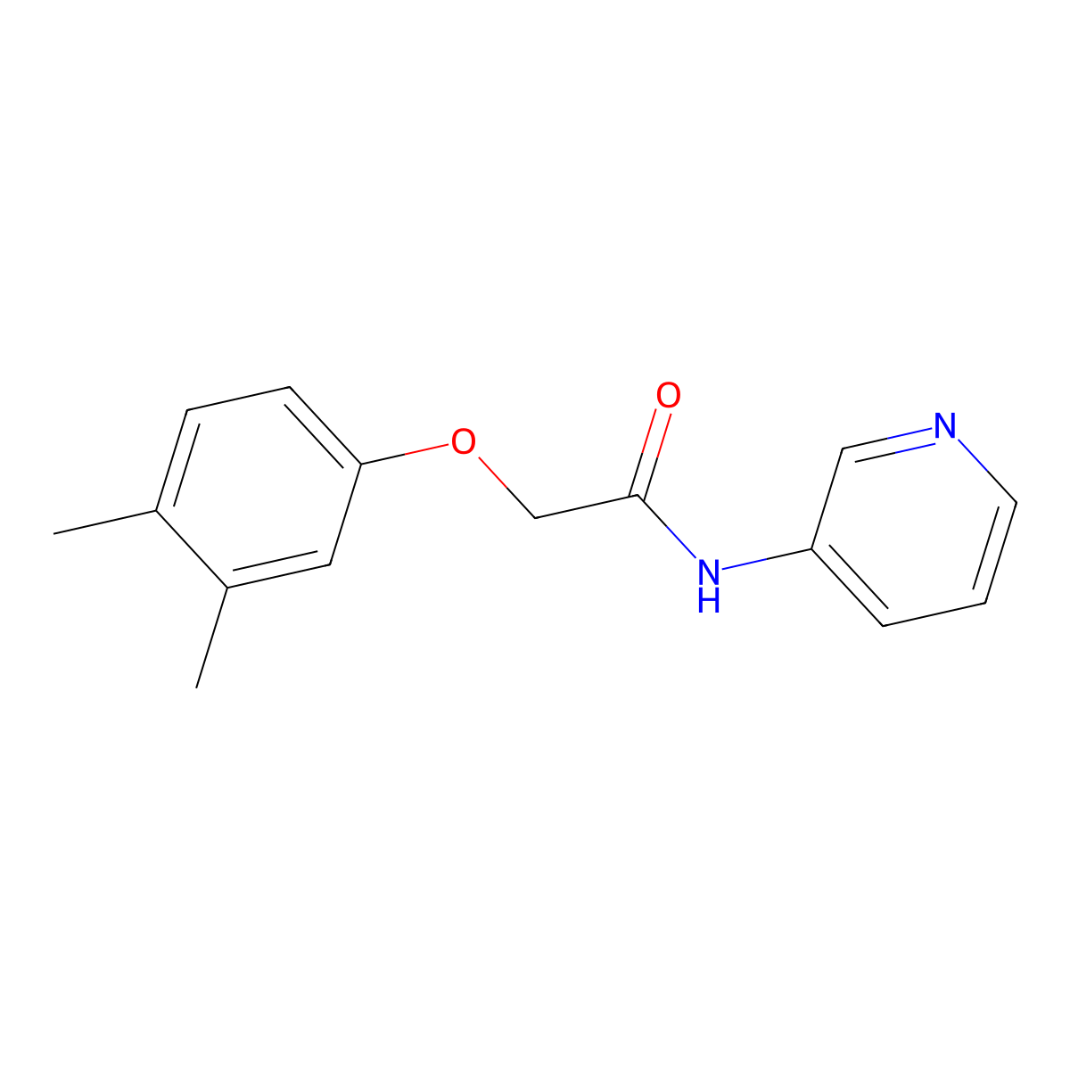 2-(3,4-dimethylphenoxy)-N-pyridin-3-ylacetamide molecular structure, CAS 362680-74-8