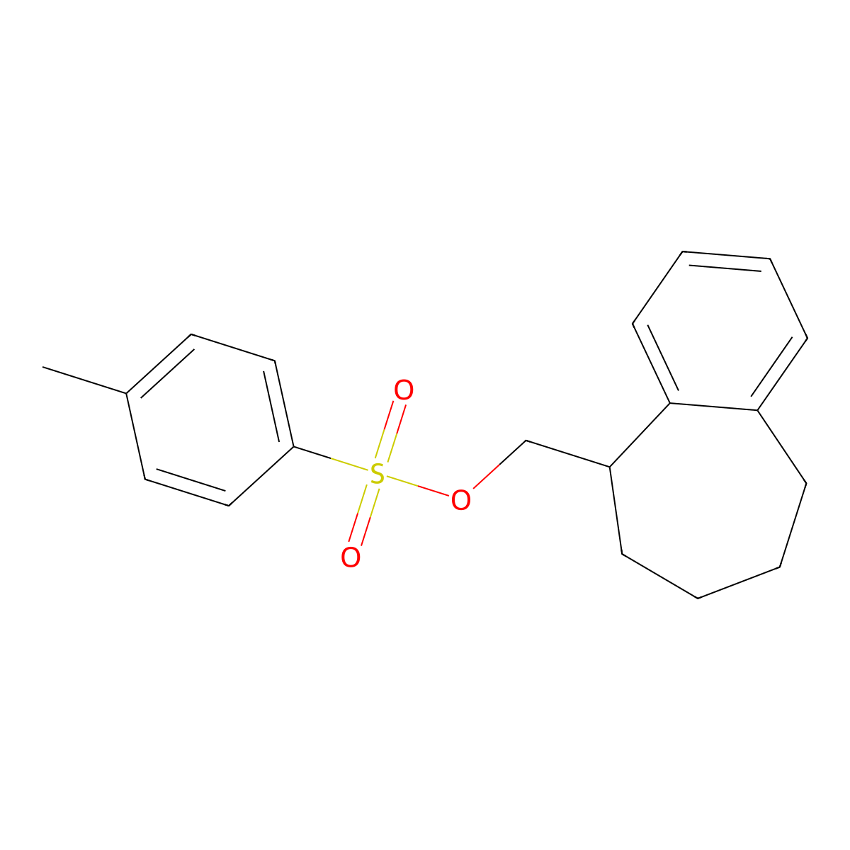 {6,7,8,9-tetrahydro-5H-benzo[7]annulen-5-yl}methyl 4-methylbenzene-1-sulfonate molecular structure, CAS 36269-04-2
