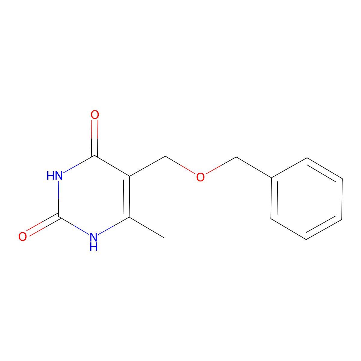 5-Benzyloxymethyl-6-methyluracil molecular structure, CAS 362690-43-5