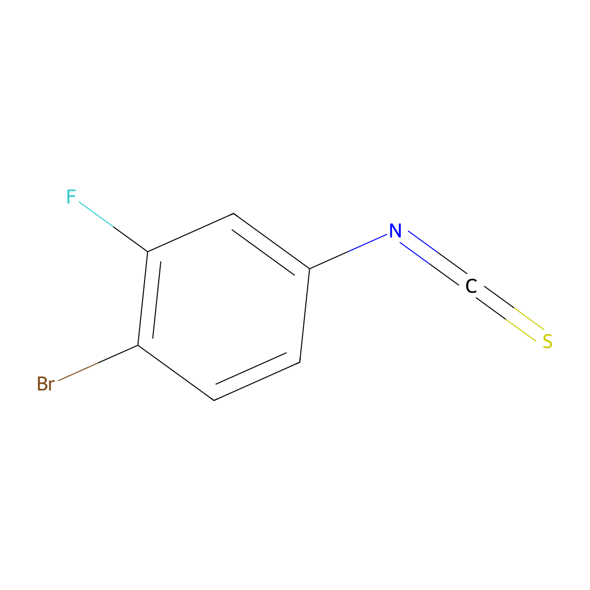 4-Bromo-3-fluorophenylisothiocyanate molecular structure, CAS 362690-56-0