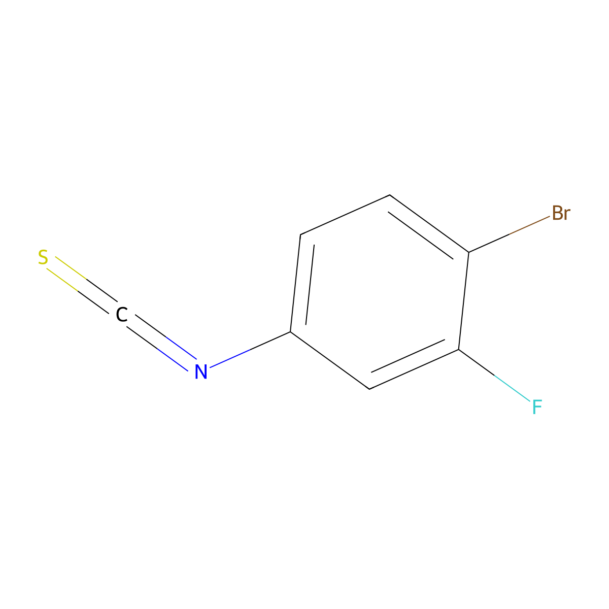 4-Bromo-3-fluorophenylisothiocyanate molecular structure, CAS 362690-56-0