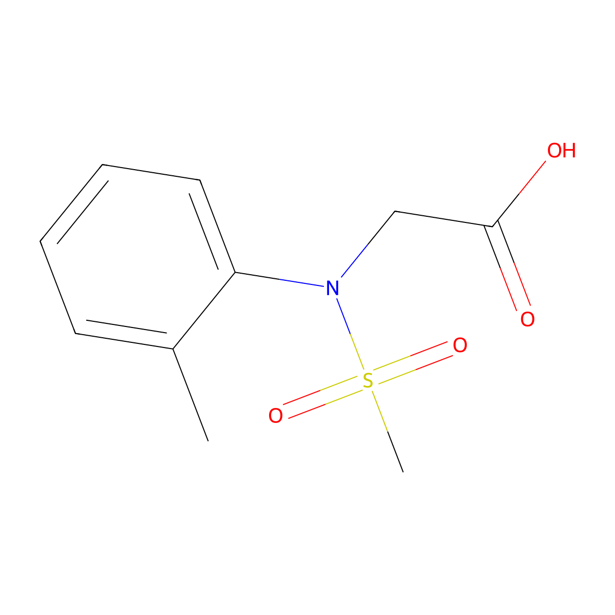 N-(2-methylphenyl)-N-(methylsulfonyl)glycine molecular structure, CAS 362695-40-7