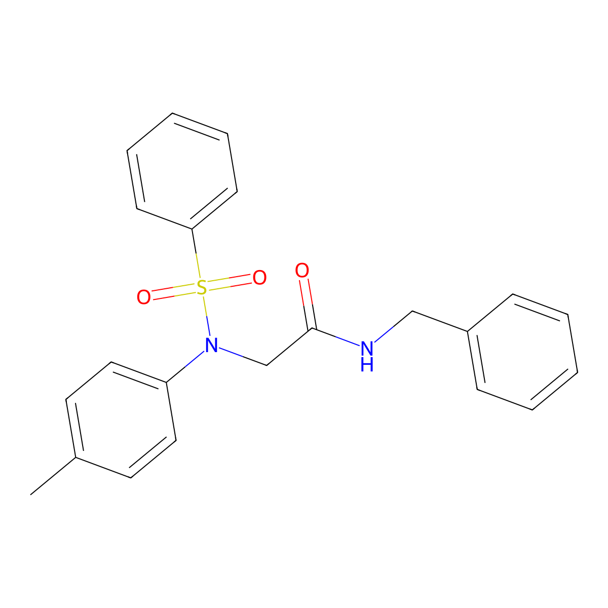 2-[N-(benzenesulfonyl)-4-methylanilino]-N-benzylacetamide molecular structure, CAS 362696-99-9