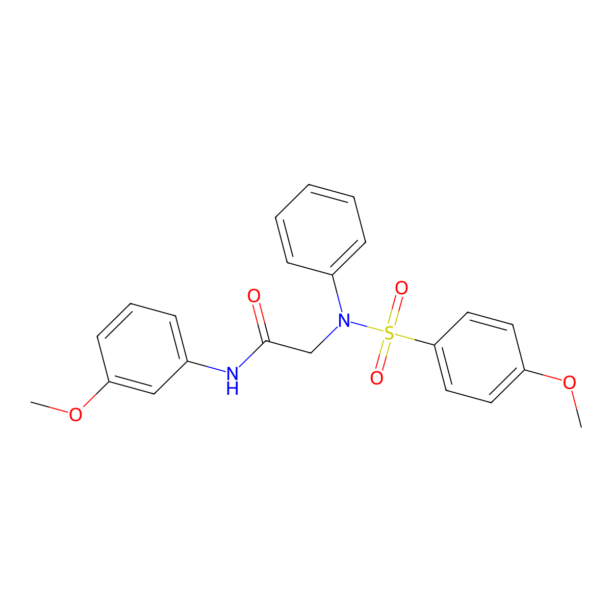 N-(3-methoxyphenyl)-2-(N-(4-methoxyphenyl)sulfonylanilino)acetamide molecular structure, CAS 362697-15-2